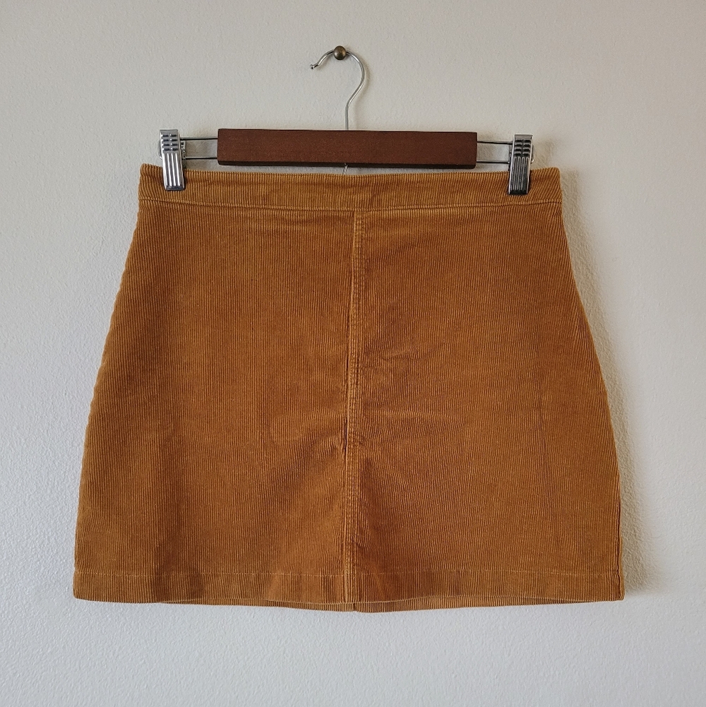 Forever21 Corduroy Mini Skirt in Mustard